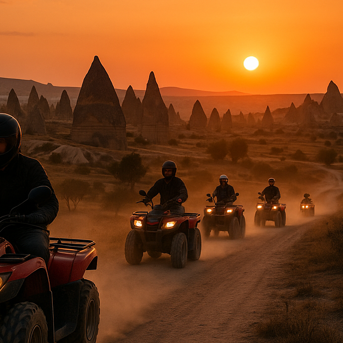 20250708 1017 cappadocia atv sunset simple compose 01jzme9km7f1gbdrewcxgyzf94